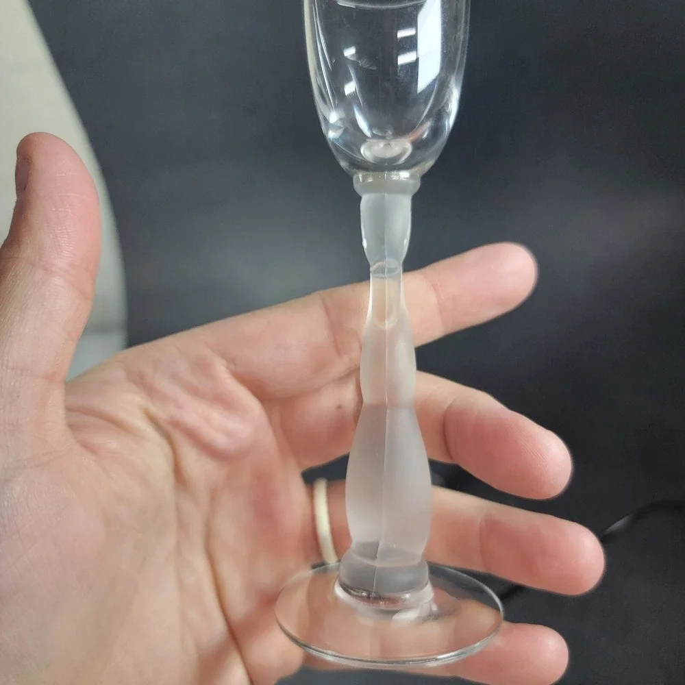 Heisey Glass 2 Frosted Goose Stem‎ Wine Glass 1940's Heisey Animals & Figurines